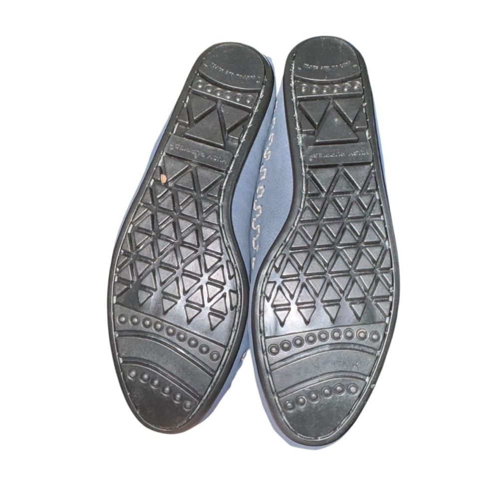 Women’s Hush Puppies Blue Leather moccasins 5.5 Woven Stitch Turquoise Detail - Picture 6 of 8
